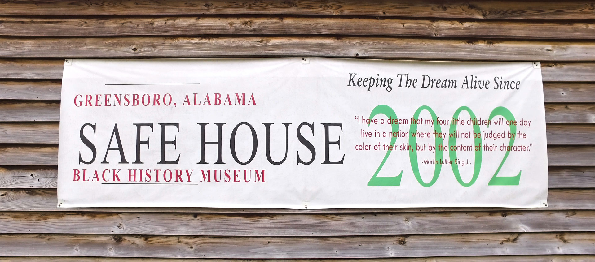 Safe House Black History Museum sign